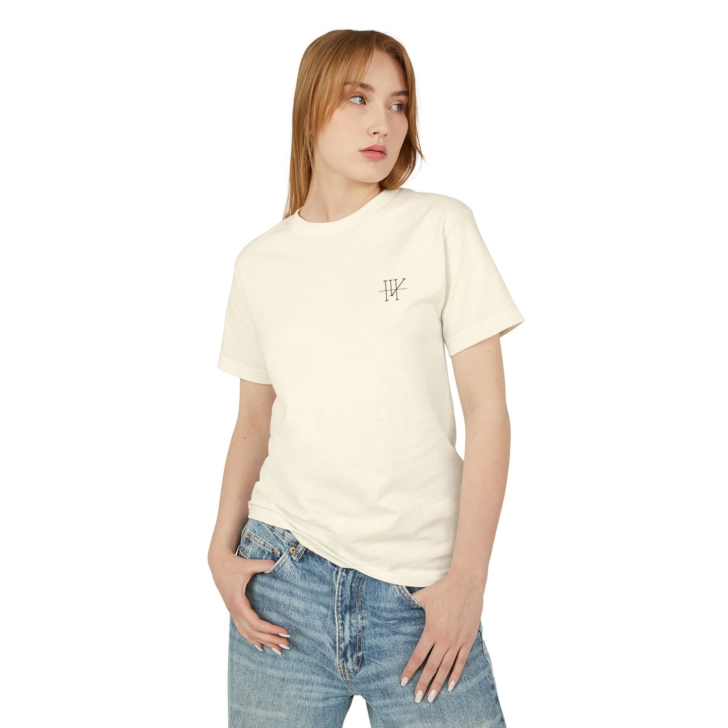 Logo Print Cotton Tee Shirt in Off-White