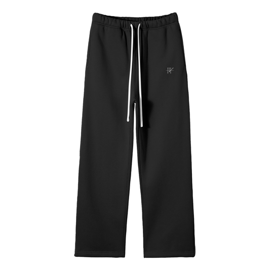 Logo Print Uncuffed Fleece Joggers