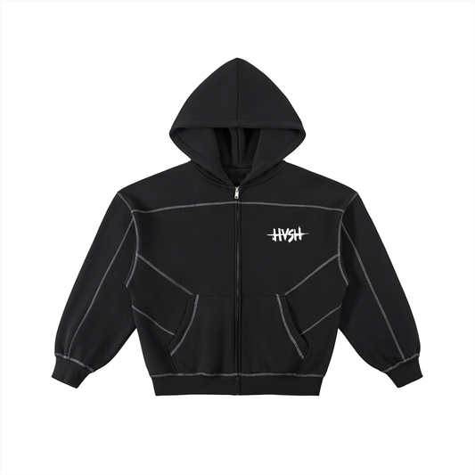 contrast,contrast stitch,zip up,street wear,non-reflective,shaded,hoodie,jacket,winter,HVSH II