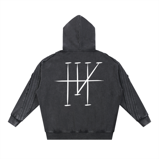 HVSH II,raw,worn,DTG,Street,streetwear,fashion,creative fashion,darkwear,black jacket